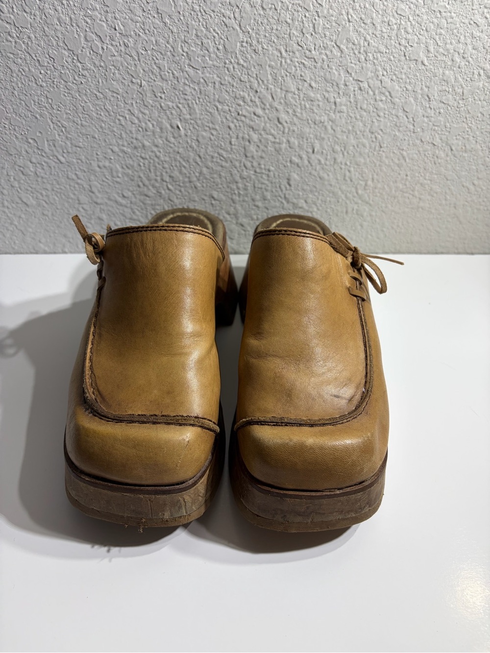 Vintage Y2K Candies Wooden Platform Mules 6.5 - Picture 2 of 9
